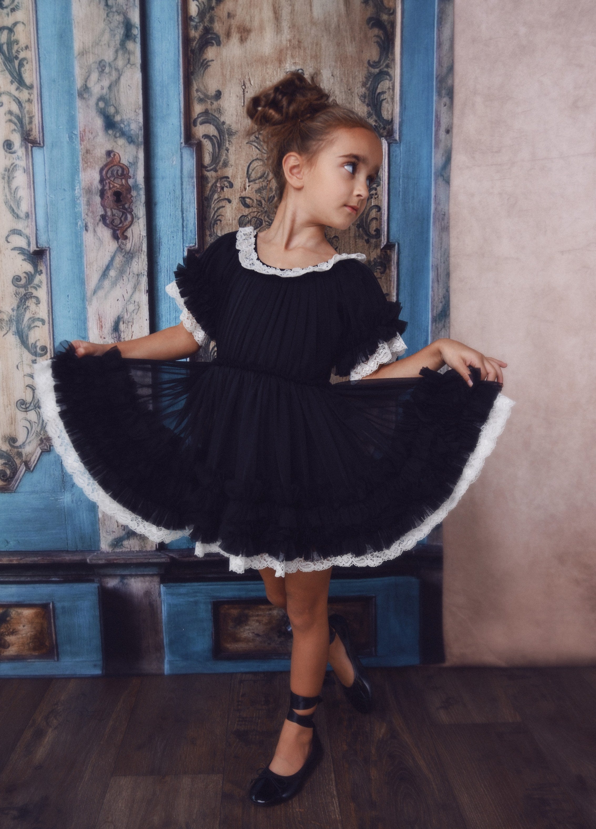 VESTIDO CON VOLANTES DOLLY by Le Petit Tom ® rosa ballet