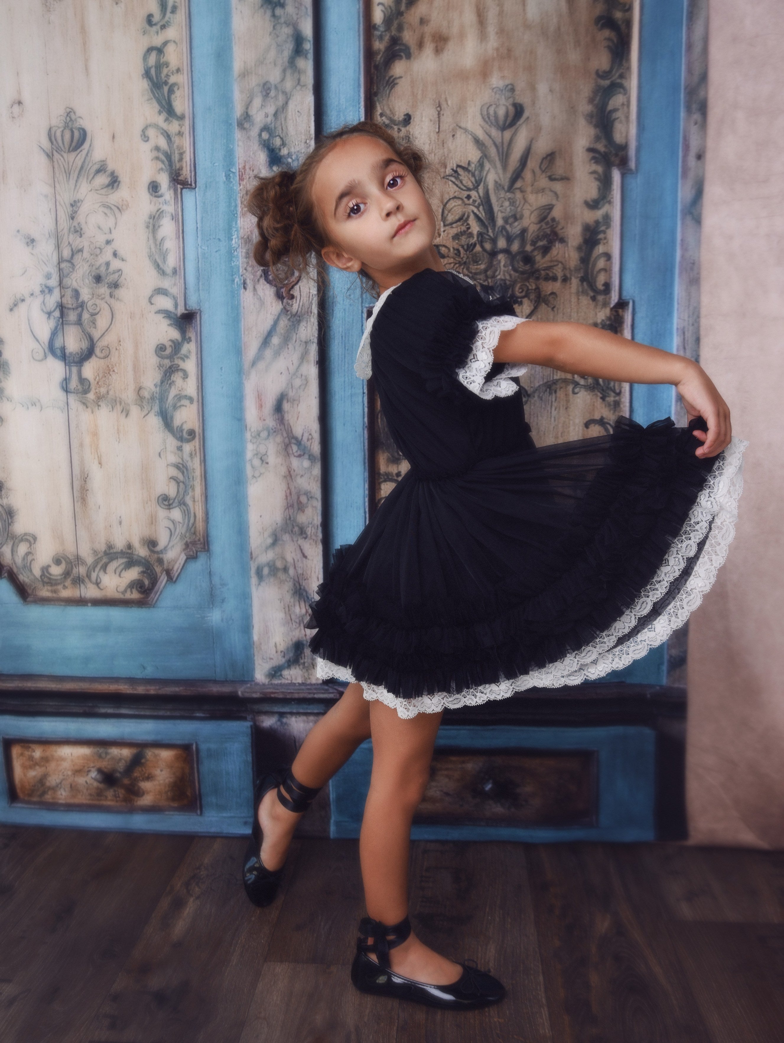 VESTIDO CON VOLANTES DOLLY by Le Petit Tom ® rosa ballet