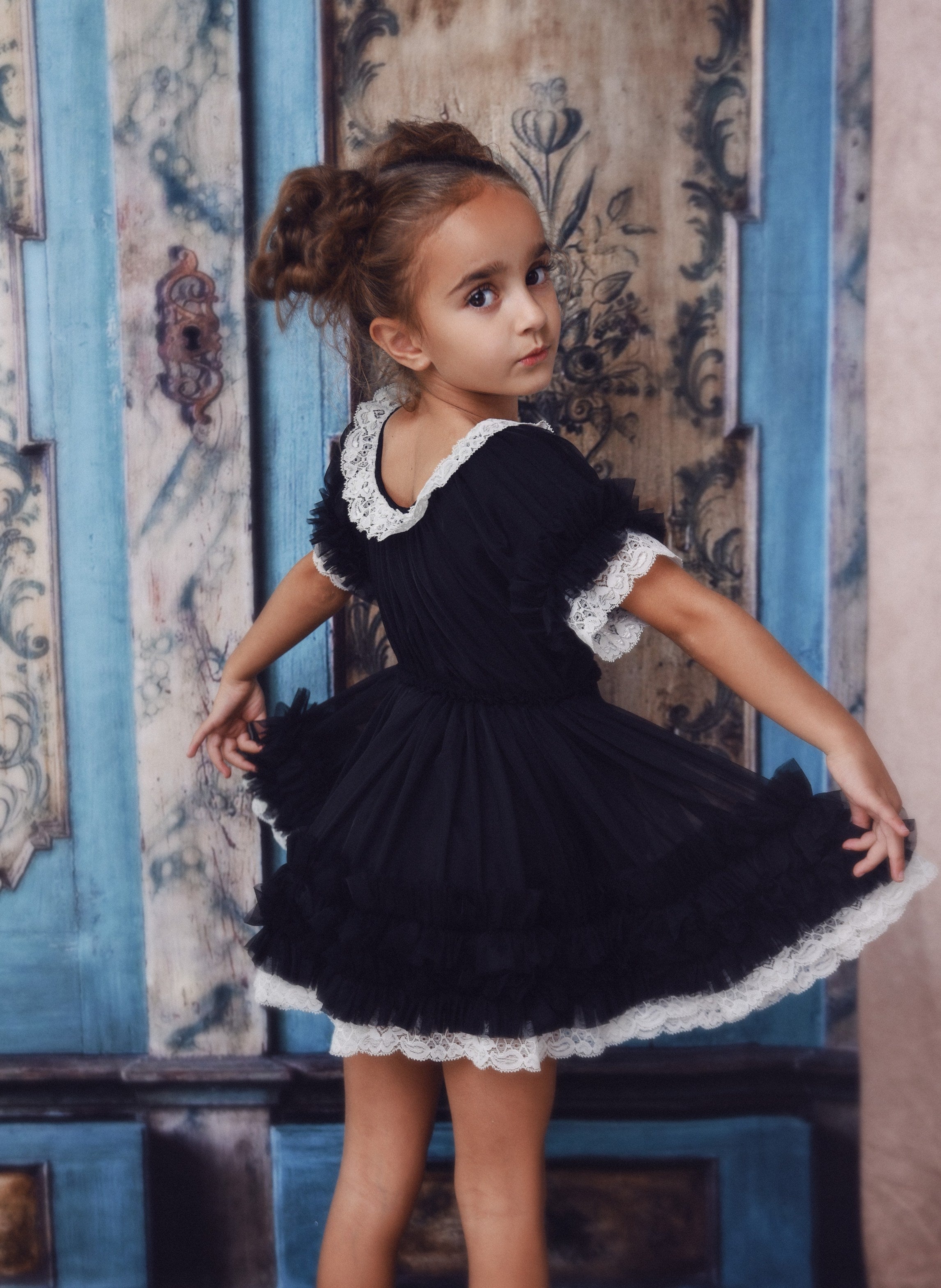 VESTIDO CON VOLANTES DOLLY by Le Petit Tom ® rosa ballet