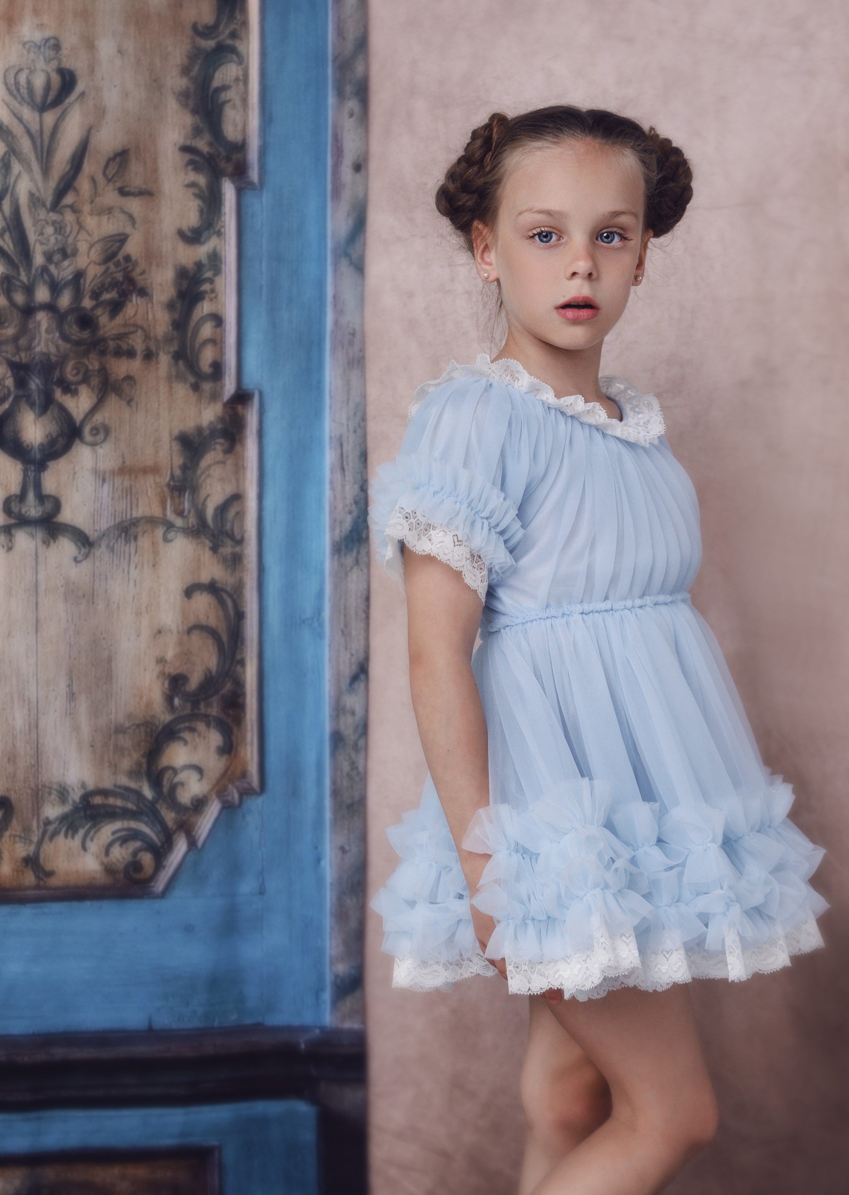 VESTIDO CON VOLANTES DOLLY by Le Petit Tom ® rosa ballet