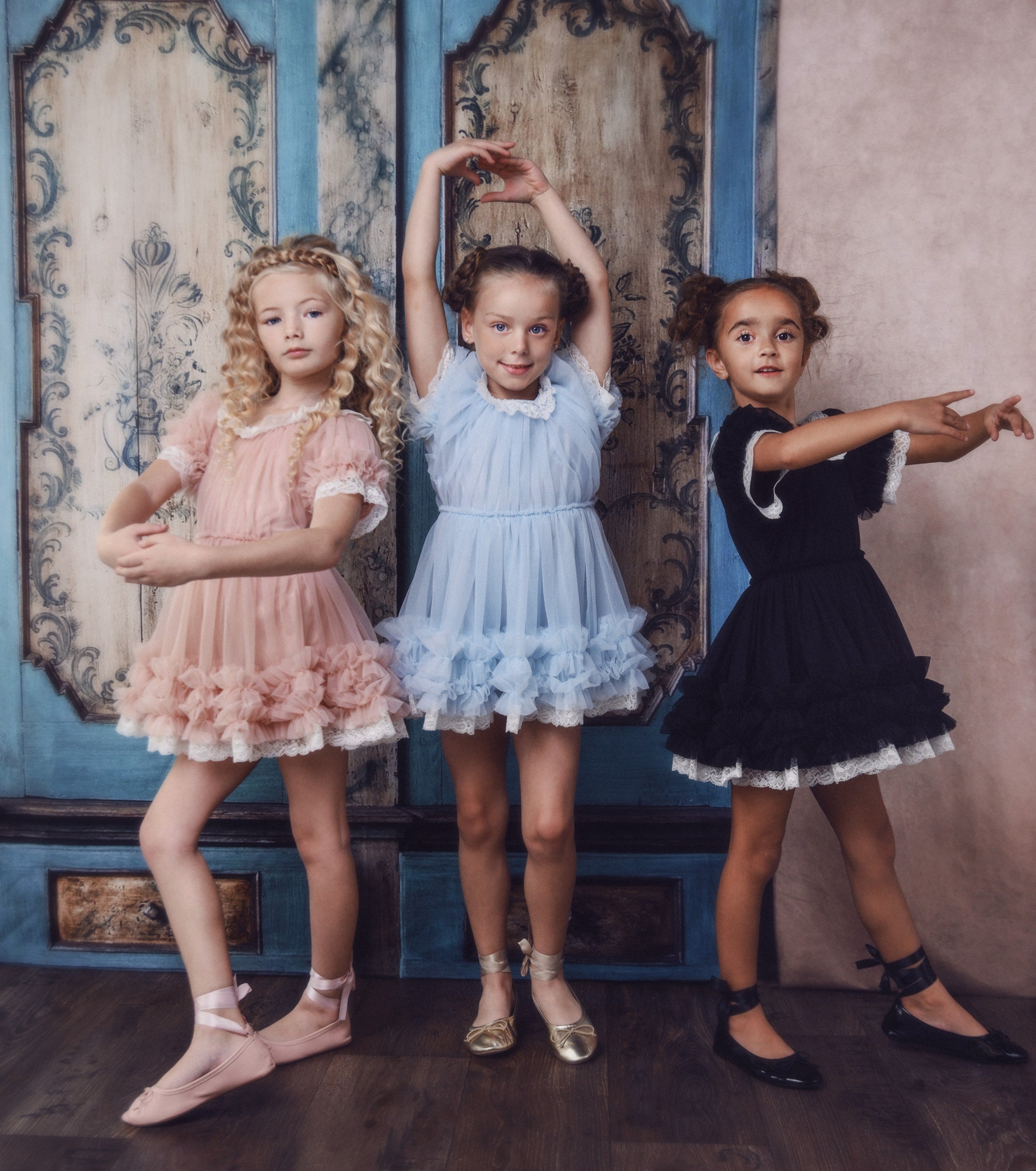 VESTIDO CON VOLANTES DOLLY by Le Petit Tom ® rosa ballet