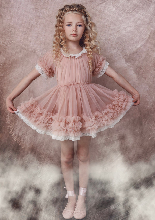 DOLLY by Le Petit Tom ® PORCELAIN DOLLY DRESS ballet pink