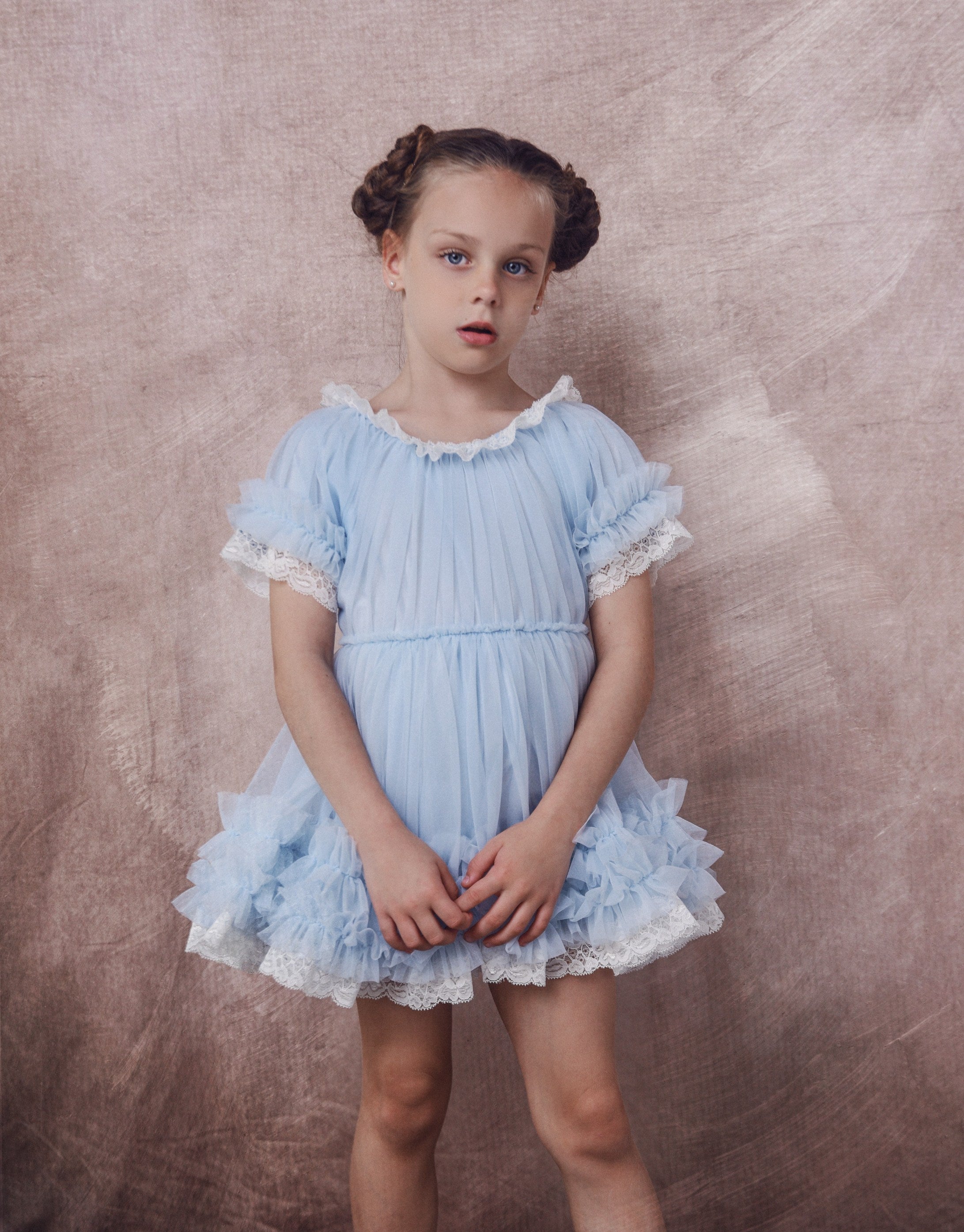 VESTIDO CON VOLANTES DOLLY by Le Petit Tom ® rosa ballet