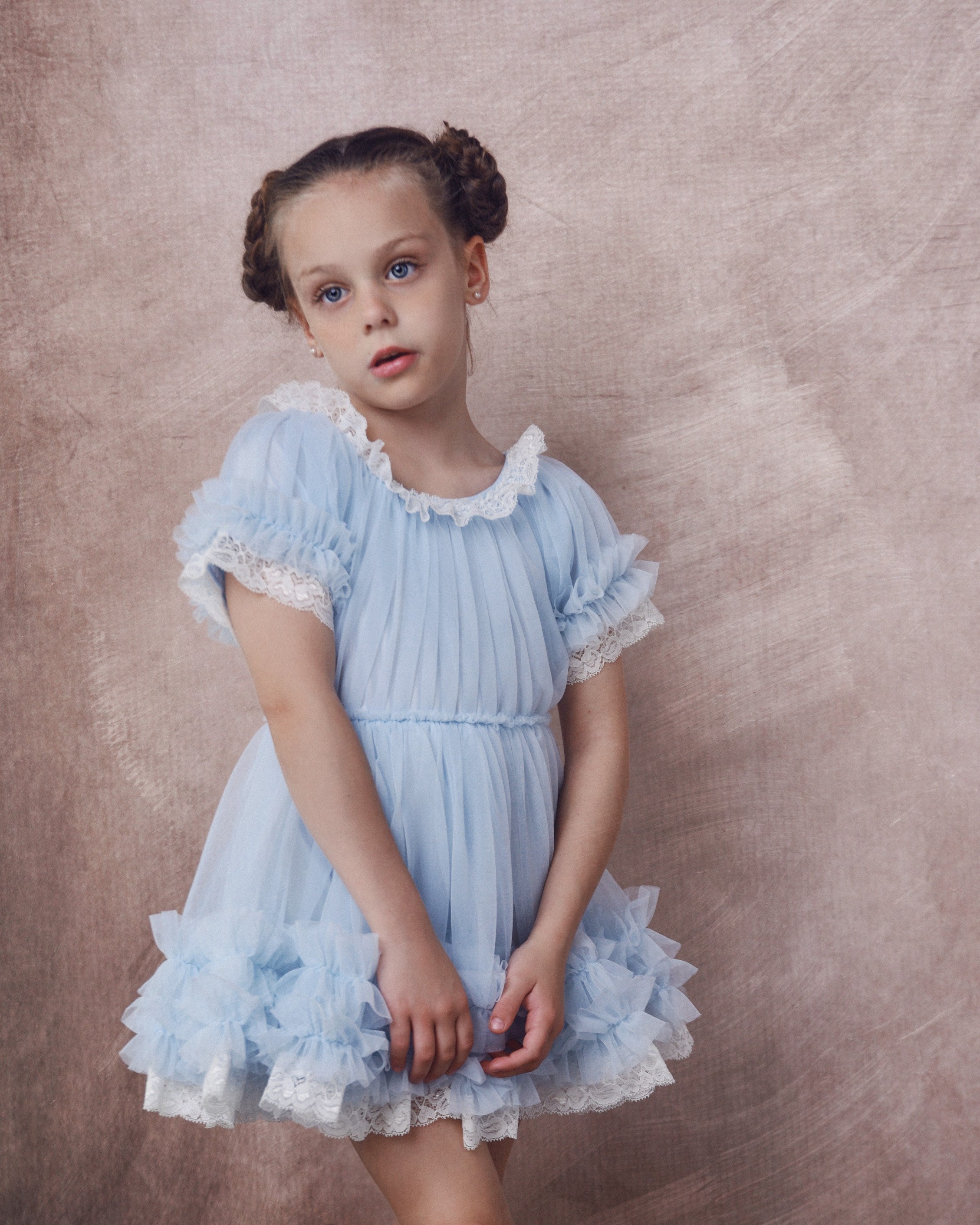 VESTIDO CON VOLANTES DOLLY by Le Petit Tom ® rosa ballet