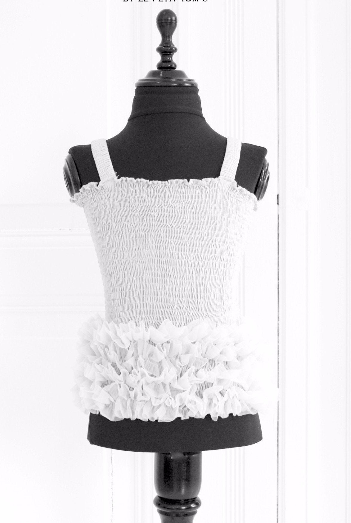 DOLLY by Le Petit Tom ® FRILLY TOP off-white - DOLLY by Le Petit Tom ®