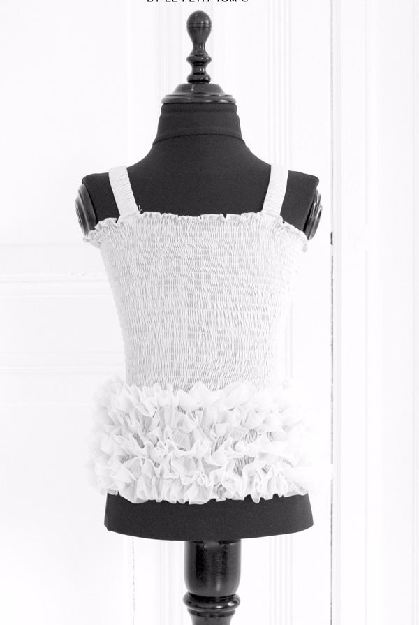 DOLLY by Le Petit Tom ® FRILLY TOP off-white - DOLLY by Le Petit Tom ®