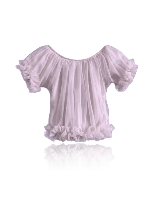 DOLLY by Le Petit Tom ® TOP CON VOLANTES PRINCESA pequeña lavanda