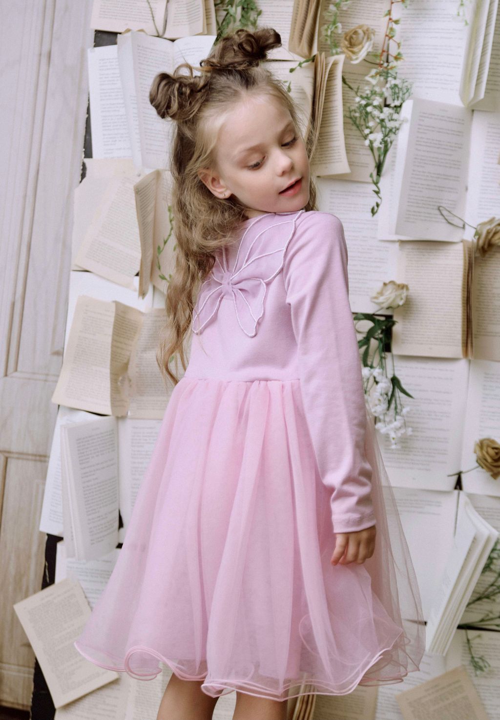 DOLLY by Le Petit Tom ® BUTTERFLY WINGS TUTU DRESS pink