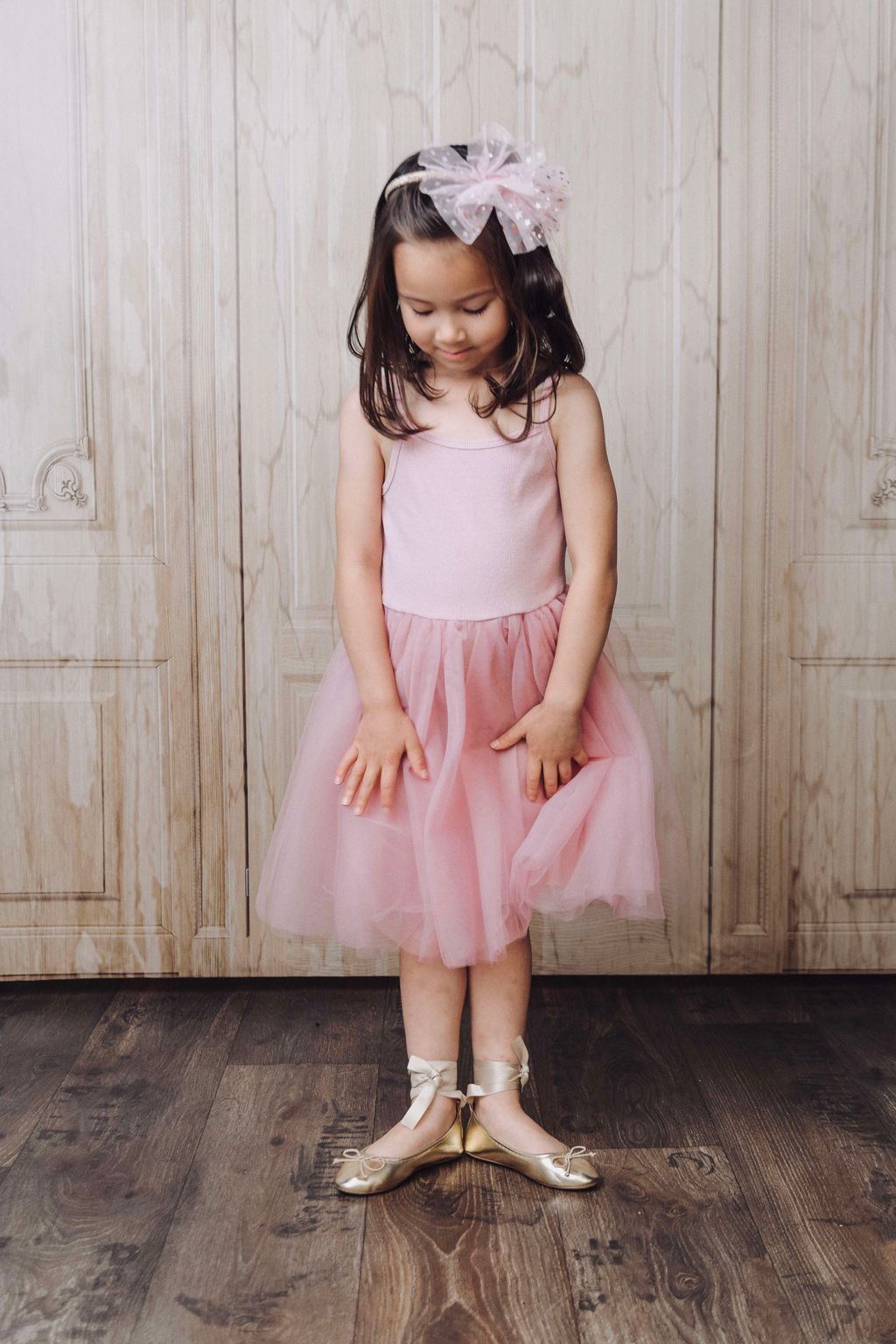 DOLLY by Le Petit Tom ® BAILARINAS CLÁSICAS CON LAZOS dorado