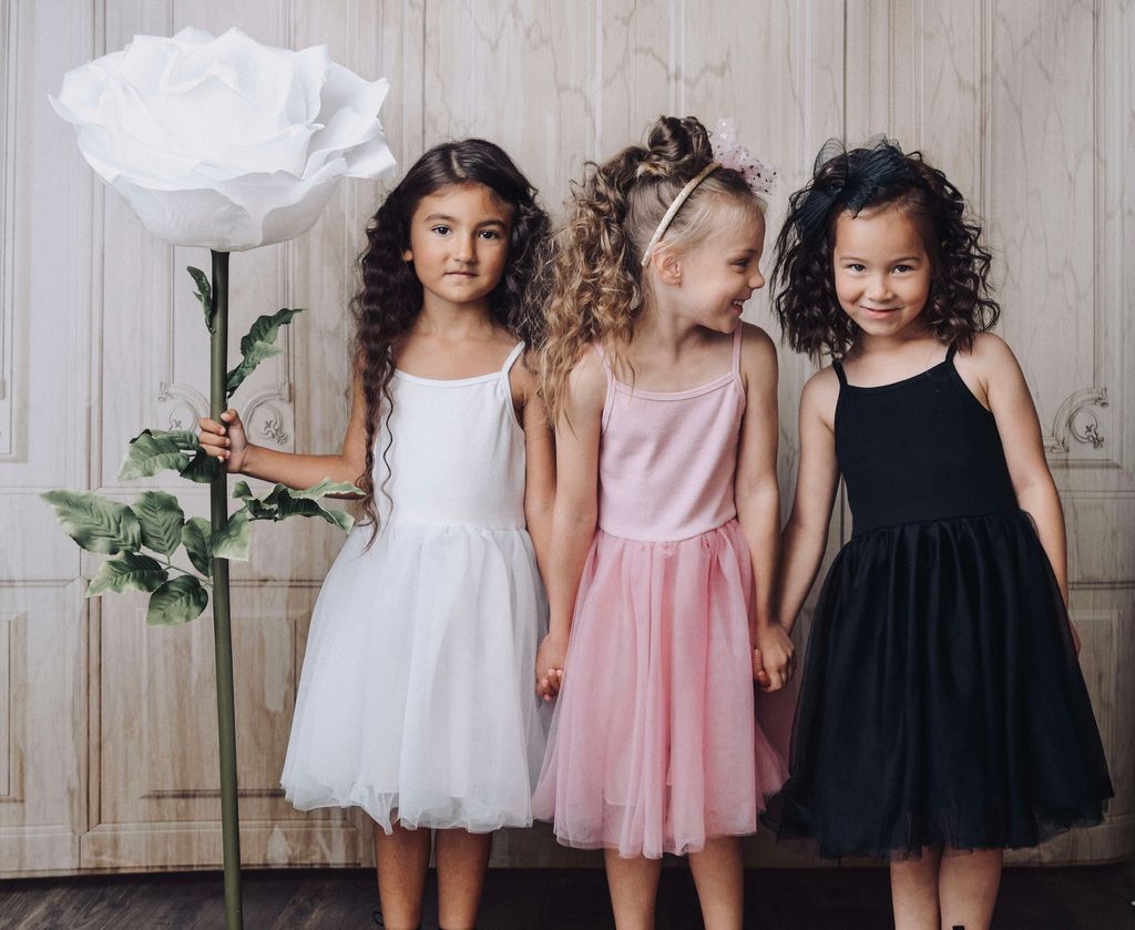 VESTIDO DE TUTÚ DE ALGODÓN ACANALADO DOLLY by Le Petit Tom ® negro