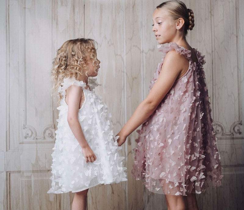 VESTIDO DE TUTÚ CON MARIPOSAS DOLLY by Le Petit Tom ® malva