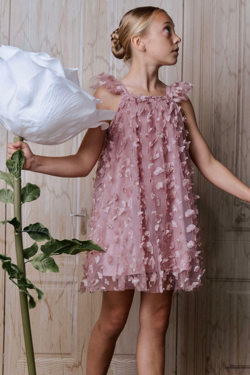 VESTIDO DE TUTÚ CON MARIPOSAS DOLLY by Le Petit Tom ® malva