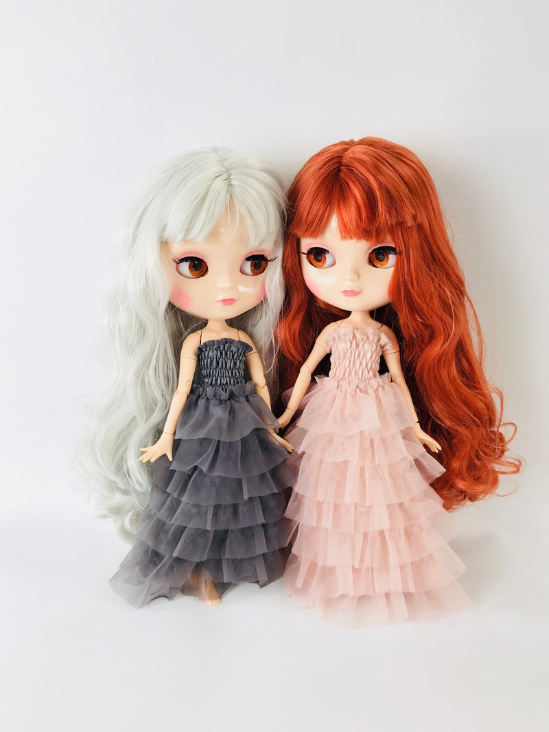 ANGELA Doll clothing DOLLY's RUFFLED DRESS ballet pink-dolls-DOLLY by Le Petit Tom ®