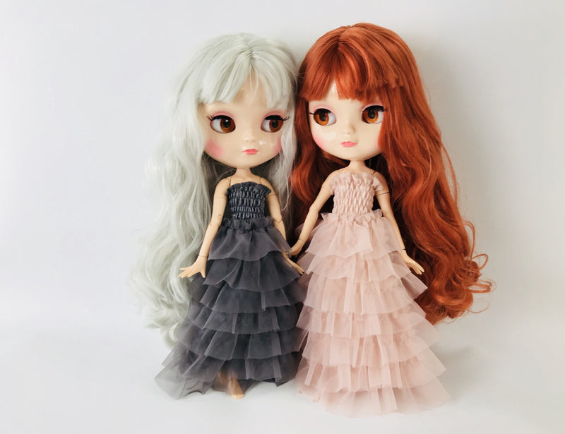 ANGELA Doll clothing DOLLY's RUFFLED DRESS ballet pink-dolls-DOLLY by Le Petit Tom ®