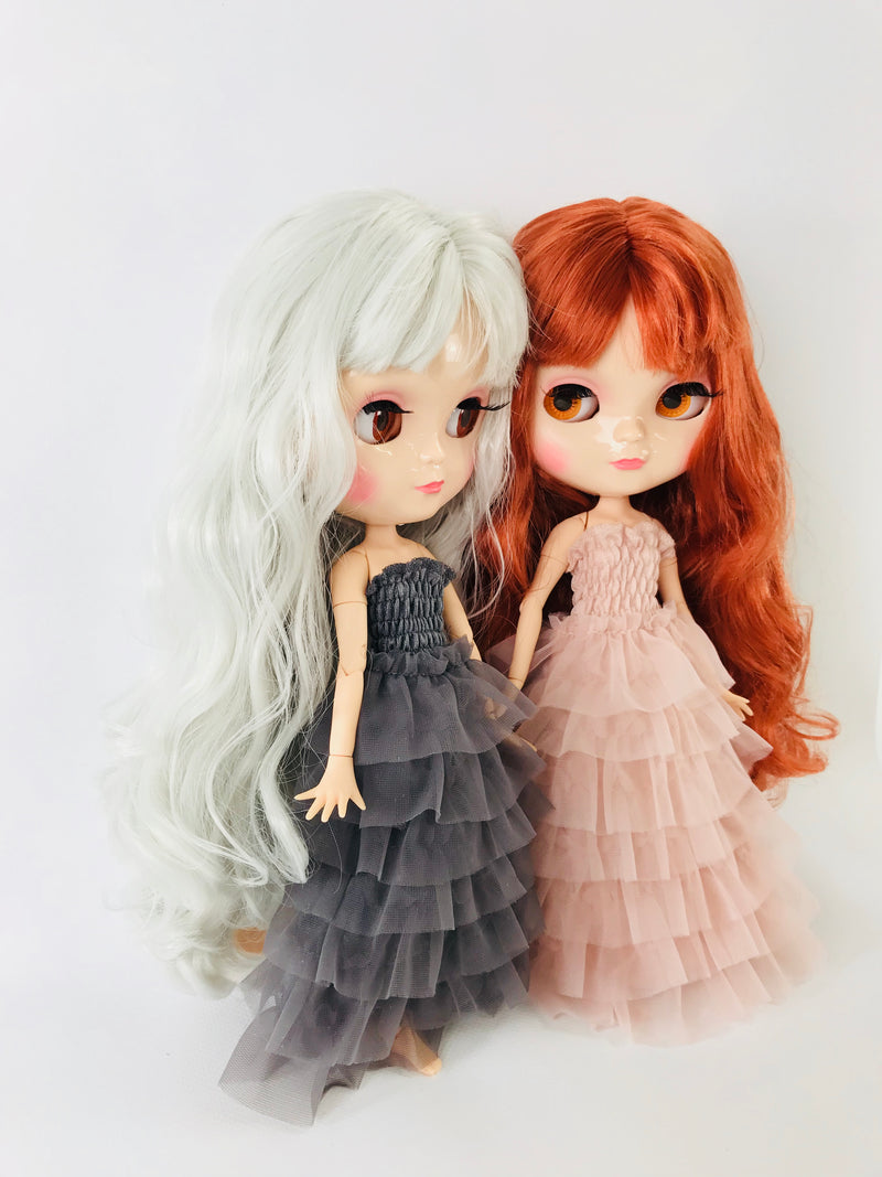 ANGELA Doll clothing DOLLY's RUFFLED DRESS ballet pink-dolls-DOLLY by Le Petit Tom ®
