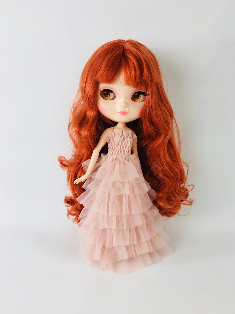 ANGELA Doll clothing DOLLY's RUFFLED DRESS ballet pink-dolls-DOLLY by Le Petit Tom ®