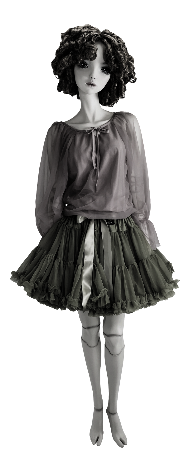 DOLLY by Le Petit Tom ® FAIRY TOP LONGSLEEVE dark grey - DOLLY by Le Petit Tom ®