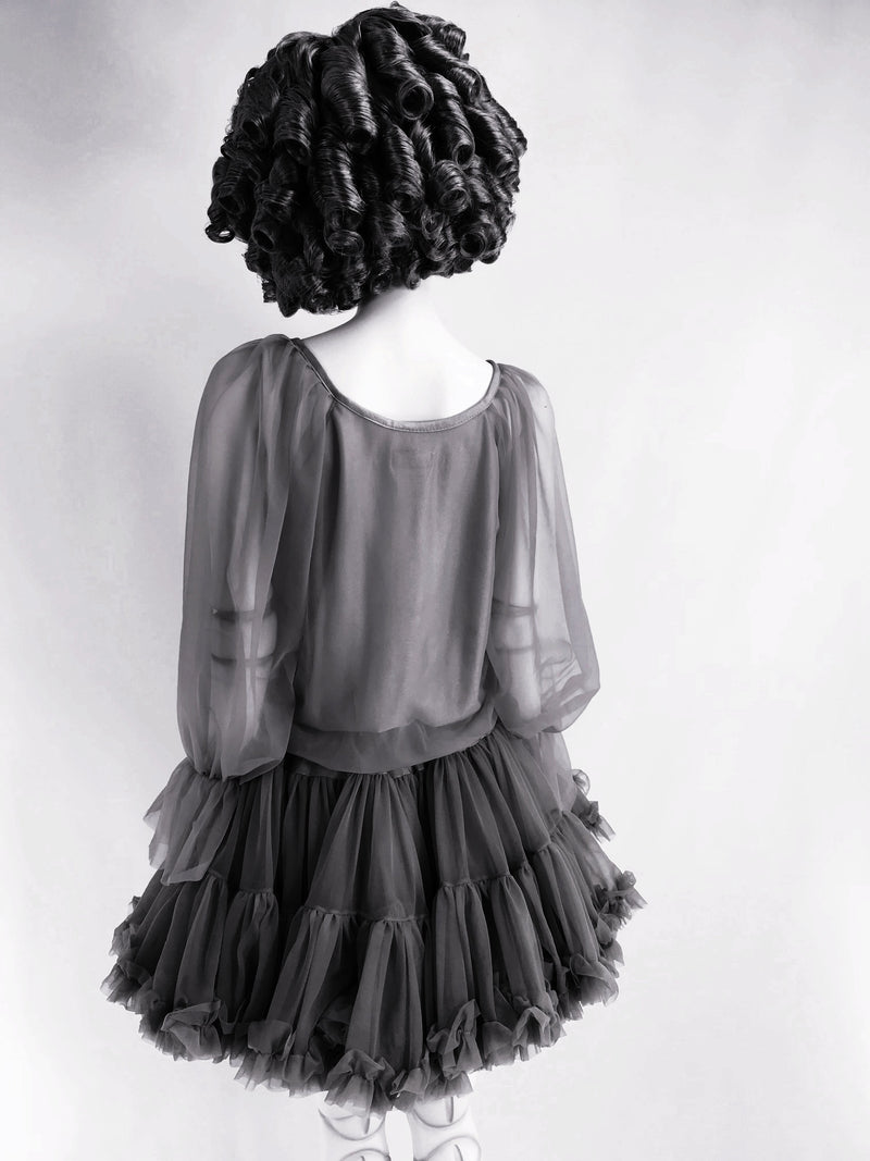 DOLLY by Le Petit Tom ® FAIRY TOP LONGSLEEVE dark grey - DOLLY by Le Petit Tom ®