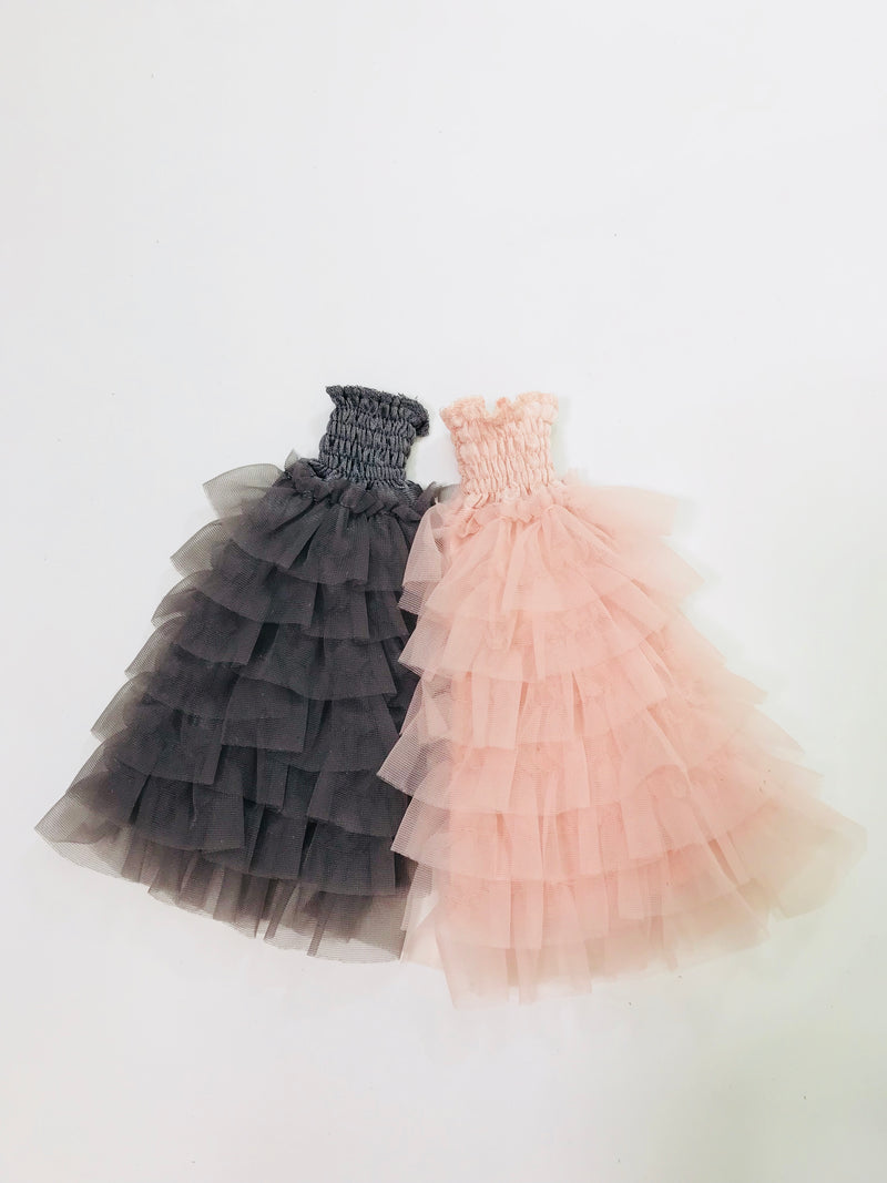 ANGELA Doll clothing DOLLY's RUFFLED DRESS ballet pink-dolls-DOLLY by Le Petit Tom ®