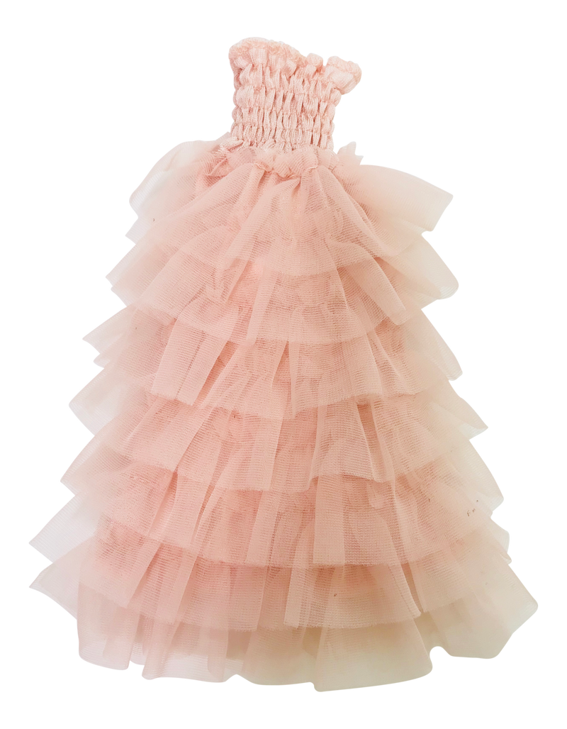 ANGELA Doll clothing DOLLY's RUFFLED DRESS ballet pink-dolls-DOLLY by Le Petit Tom ®