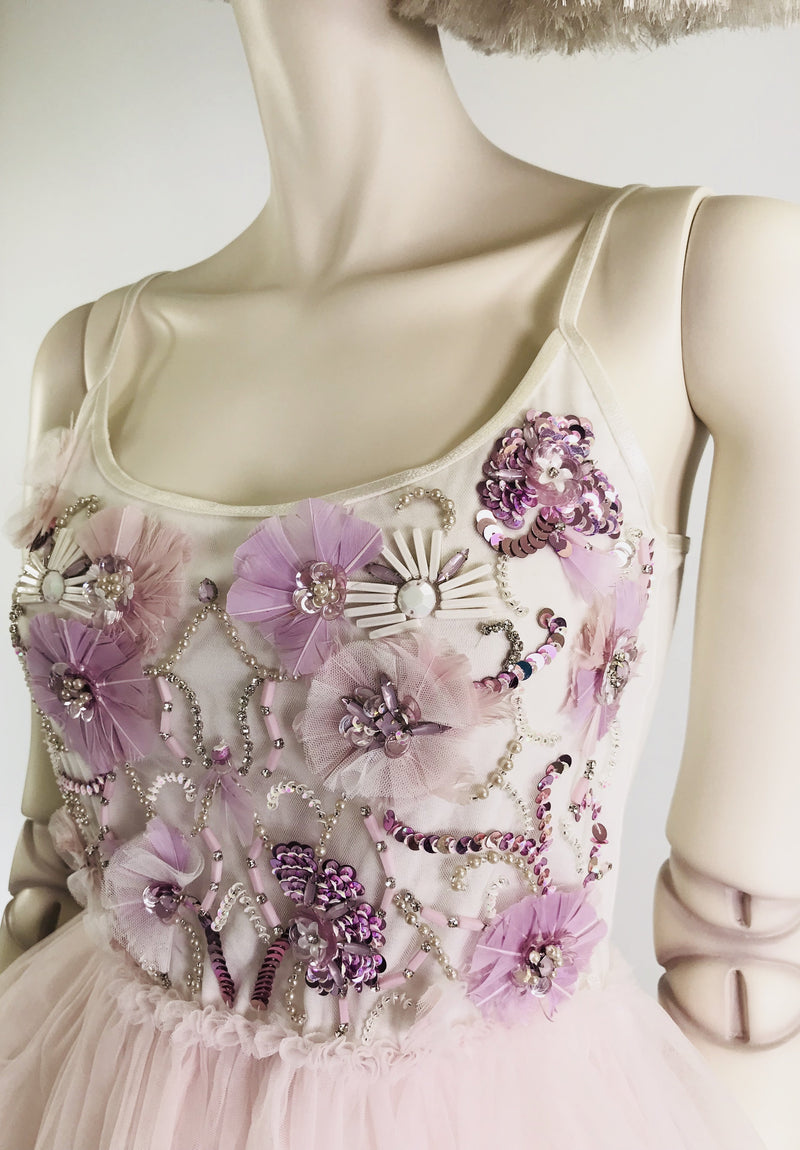 DOLLY by Le Petit Tom ® THE FEATHER PLUM ANGEL tutu dress baby pink/ plum - DOLLY by Le Petit Tom ®