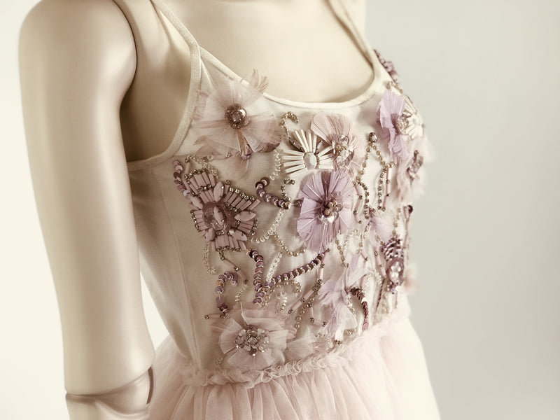 DOLLY by Le Petit Tom ® THE FEATHER PLUM ANGEL tutu dress baby pink/ plum - DOLLY by Le Petit Tom ®