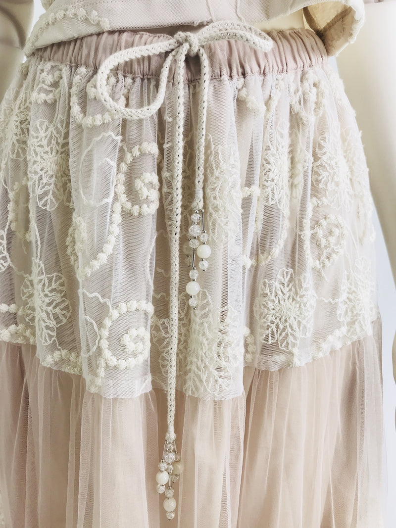 DOLLY by Le Petit Tom ® BOHO maxi skirt ballet pink - DOLLY by Le Petit Tom ®