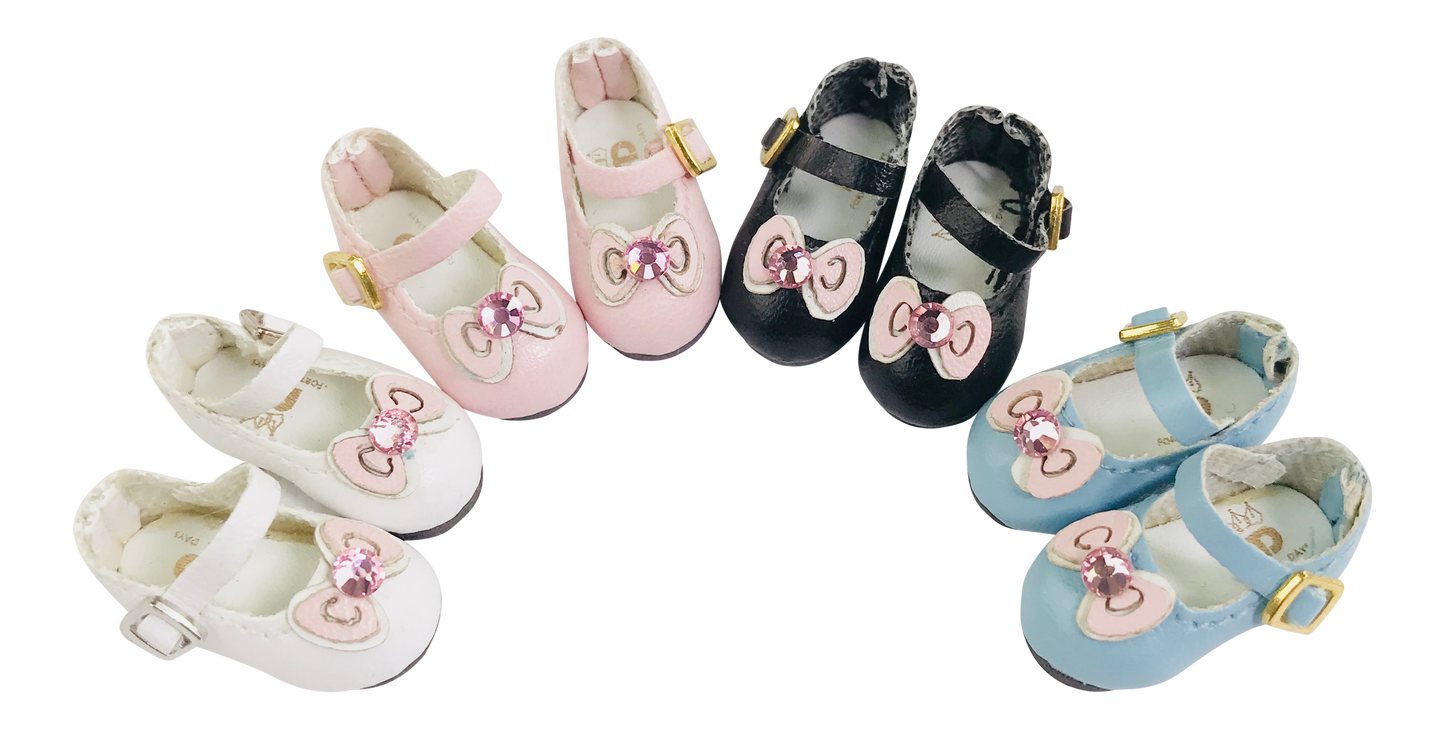 ANGELA Doll BOW TIE MARY JANES SHOES more colors-dolls-DOLLY by Le Petit Tom ®