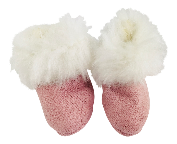 ANGELA Doll FAUX SUEDE FUR BOOTS pink-dolls-DOLLY by Le Petit Tom ®