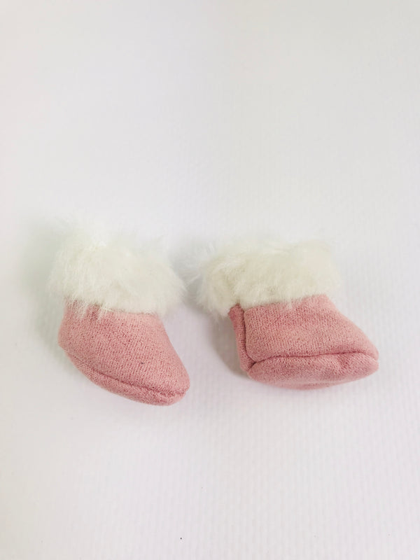 ANGELA Doll FAUX SUEDE FUR BOOTS pink-dolls-DOLLY by Le Petit Tom ®