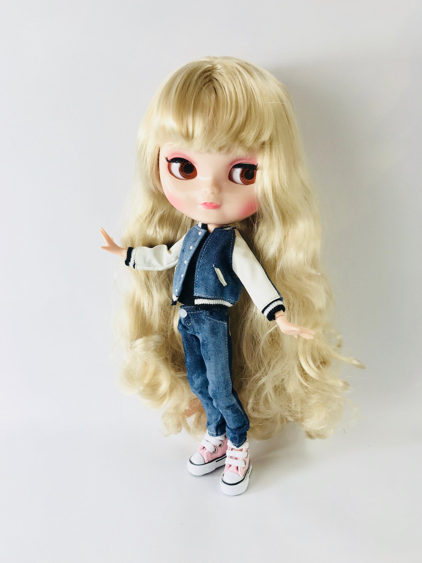 CONJUNTO DE TRAJE DE CHAQUETA DE BÉISBOL Doll ANGELA