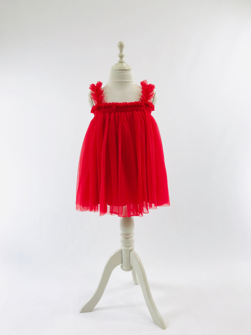 DOLLY 2 WAY TUTU DRESS BEACH COVER UP red