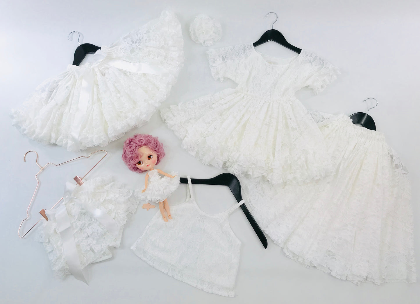 [OUTLET] DOLLY by Le Petit Tom ® LACY FRILLY PANTS TUTU BLOOMER off-white