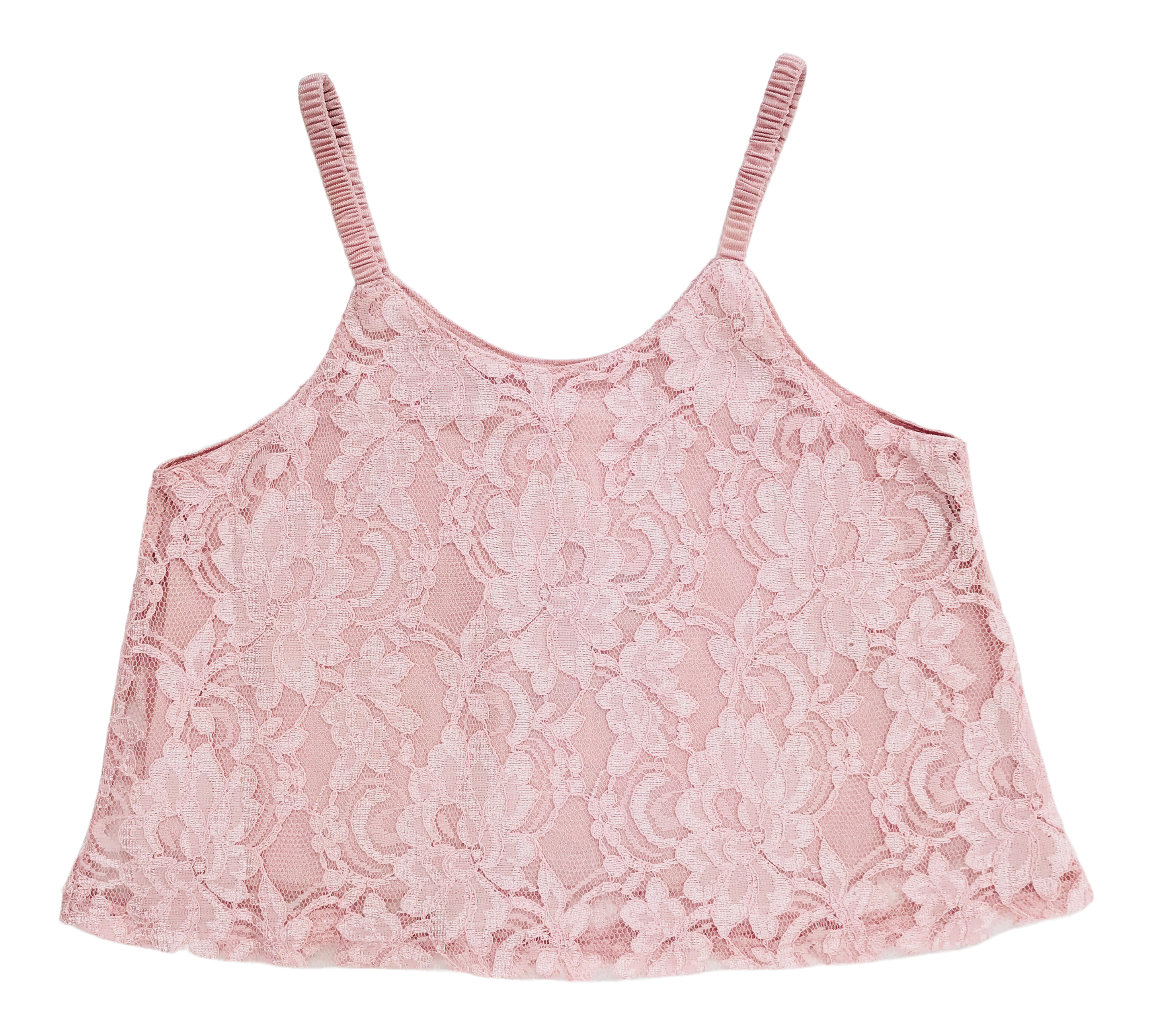 [OUTLET] DOLLY by Le Petit Tom ® TOP DE ESPAGUETIS DE ENCAJE rosa