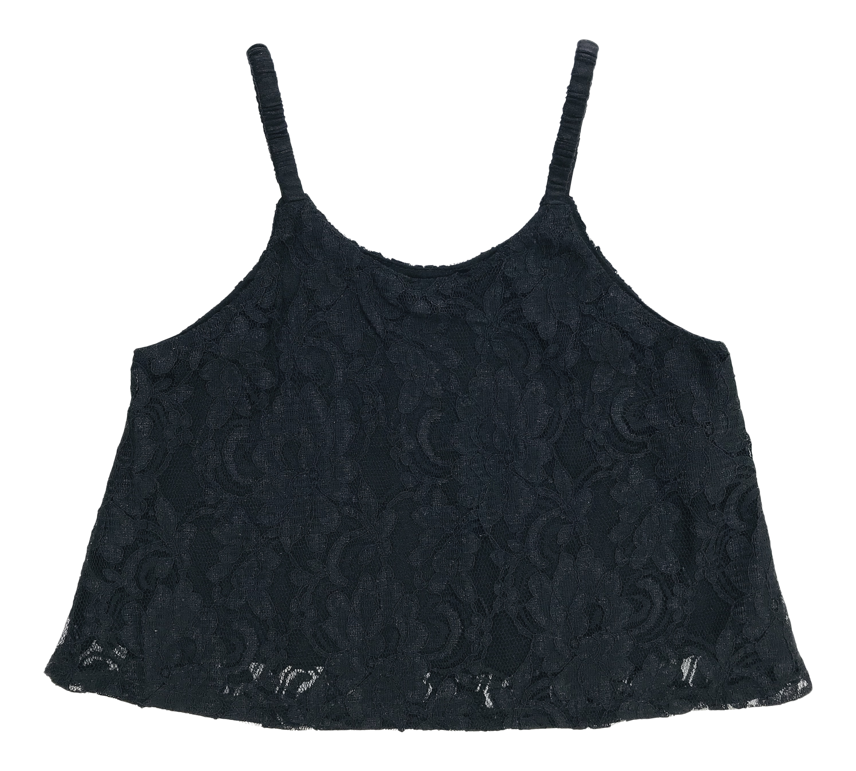 [OUTLET] DOLLY by Le Petit Tom ® TOP LACY SPAGHETTI negro