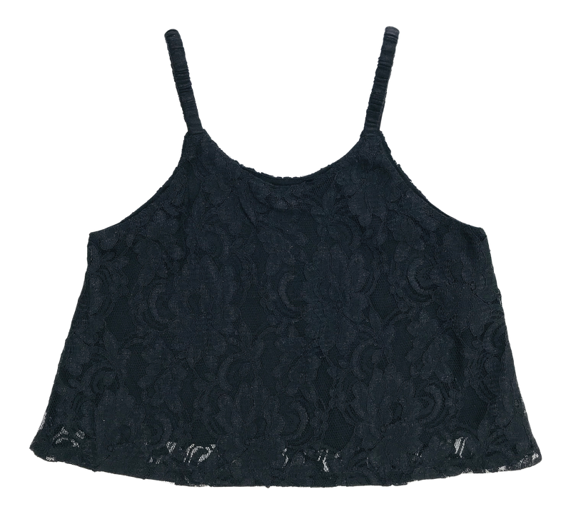 [OUTLET] DOLLY by Le Petit Tom ® TOP LACY SPAGHETTI negro