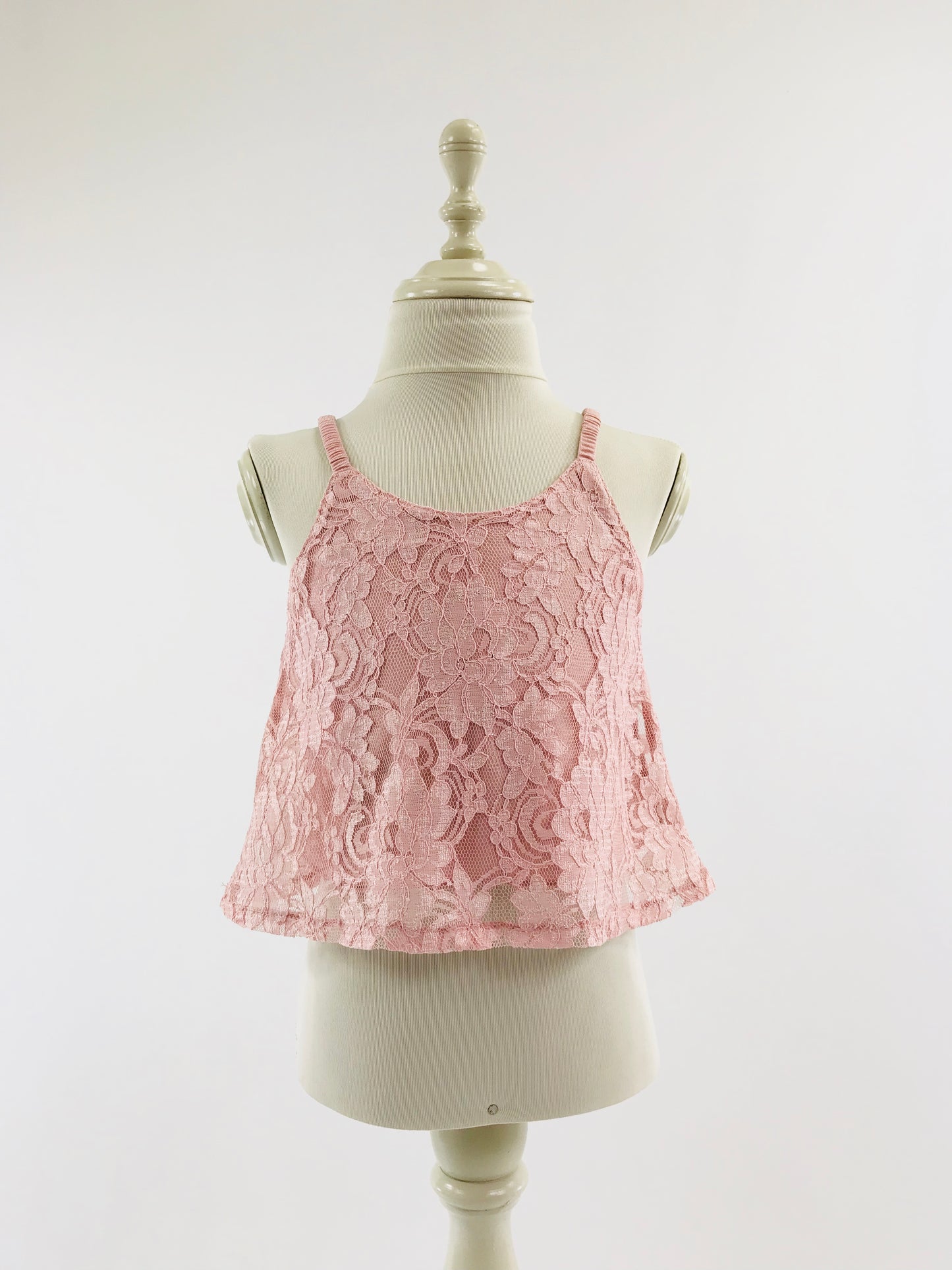 [OUTLET] DOLLY by Le Petit Tom ® LACY SPAGHETTI TOP pink