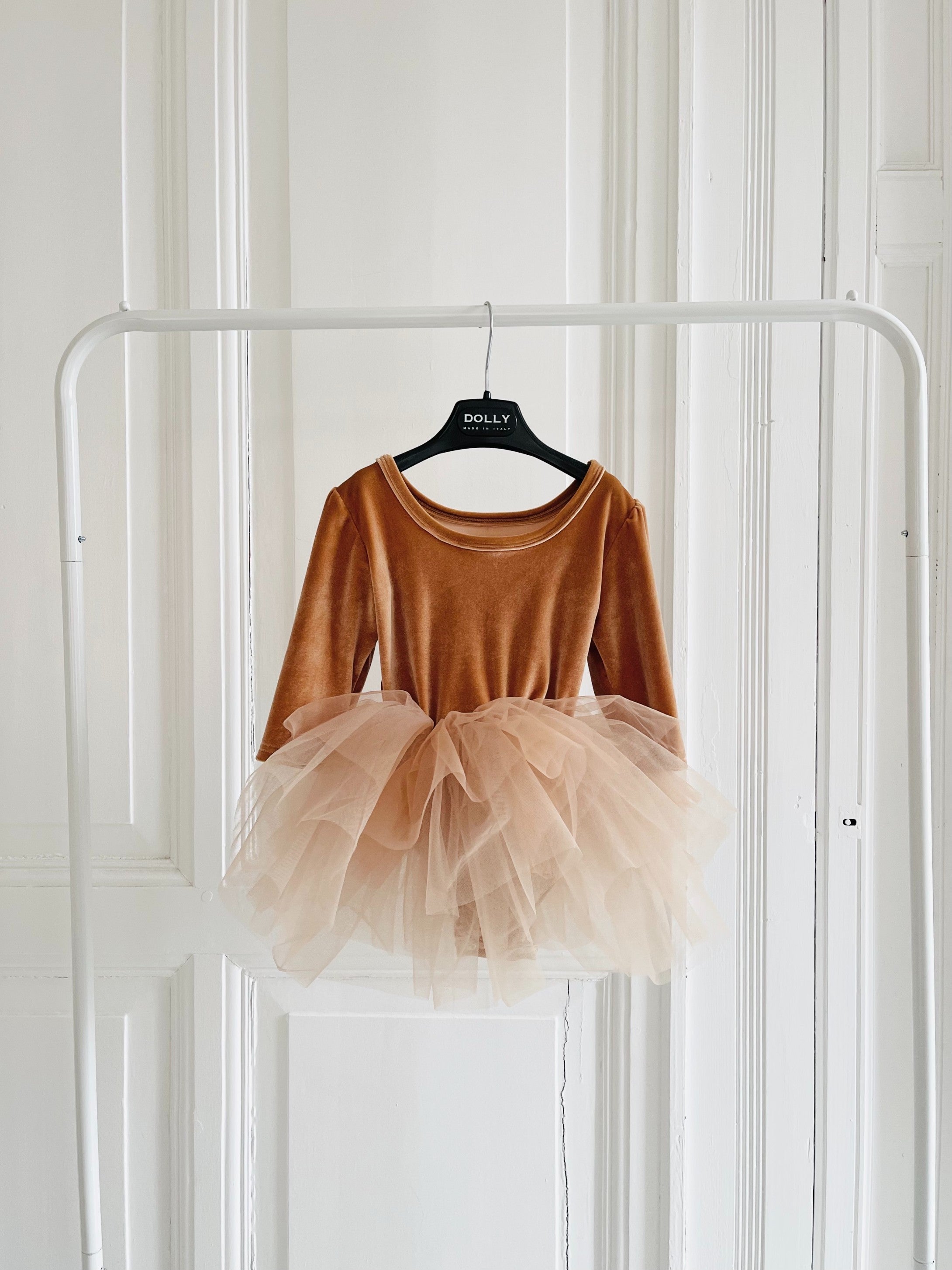 DOLLY VELVET PLANET TUTU DRESS caramel