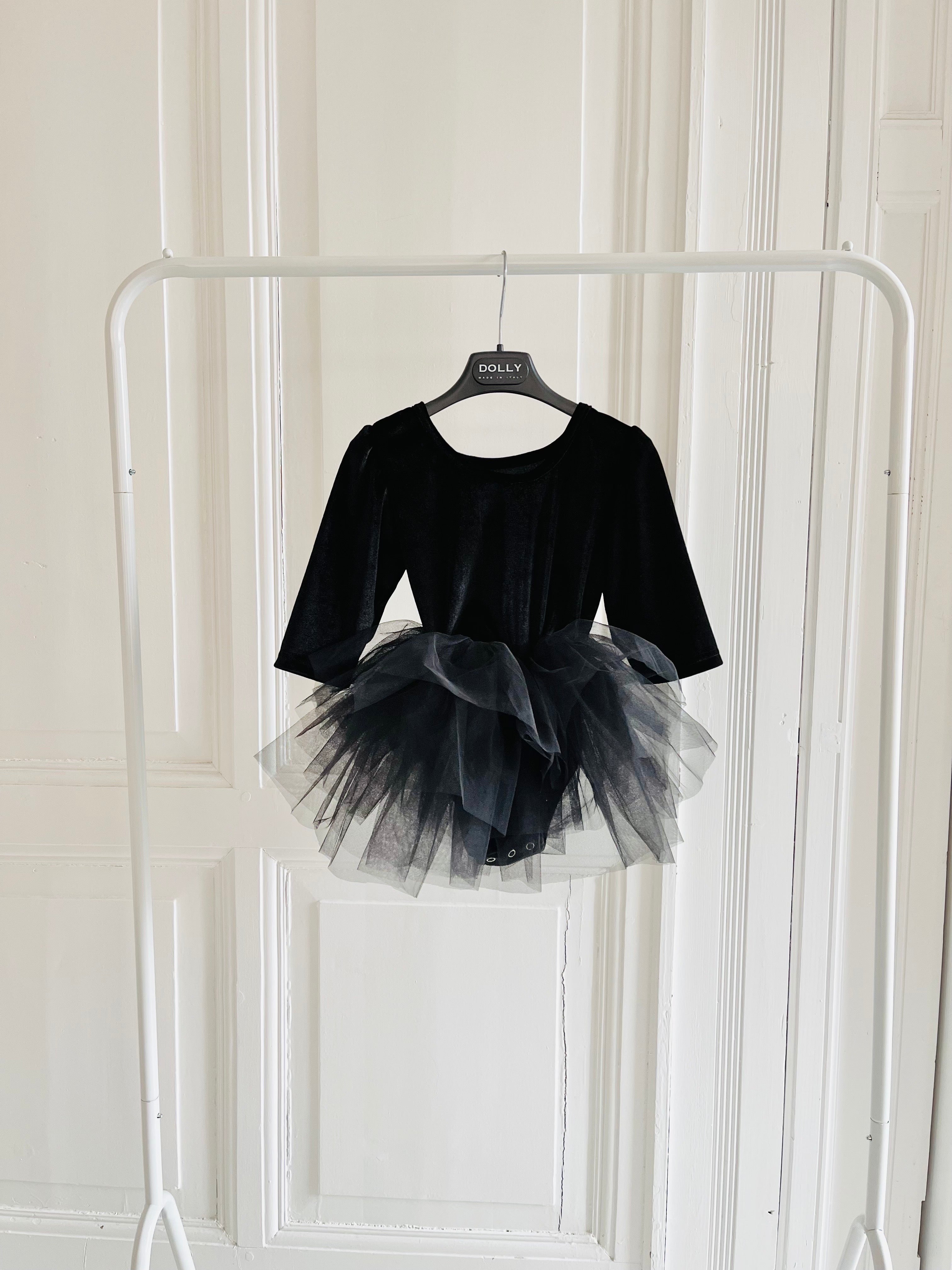 VESTIDO DE TUTU DE LEOTARD DE TERCIOPELO CON ESTRELLAS Y LUNA ⭐️ 🌙 TUL rosa ballet DOLLY®