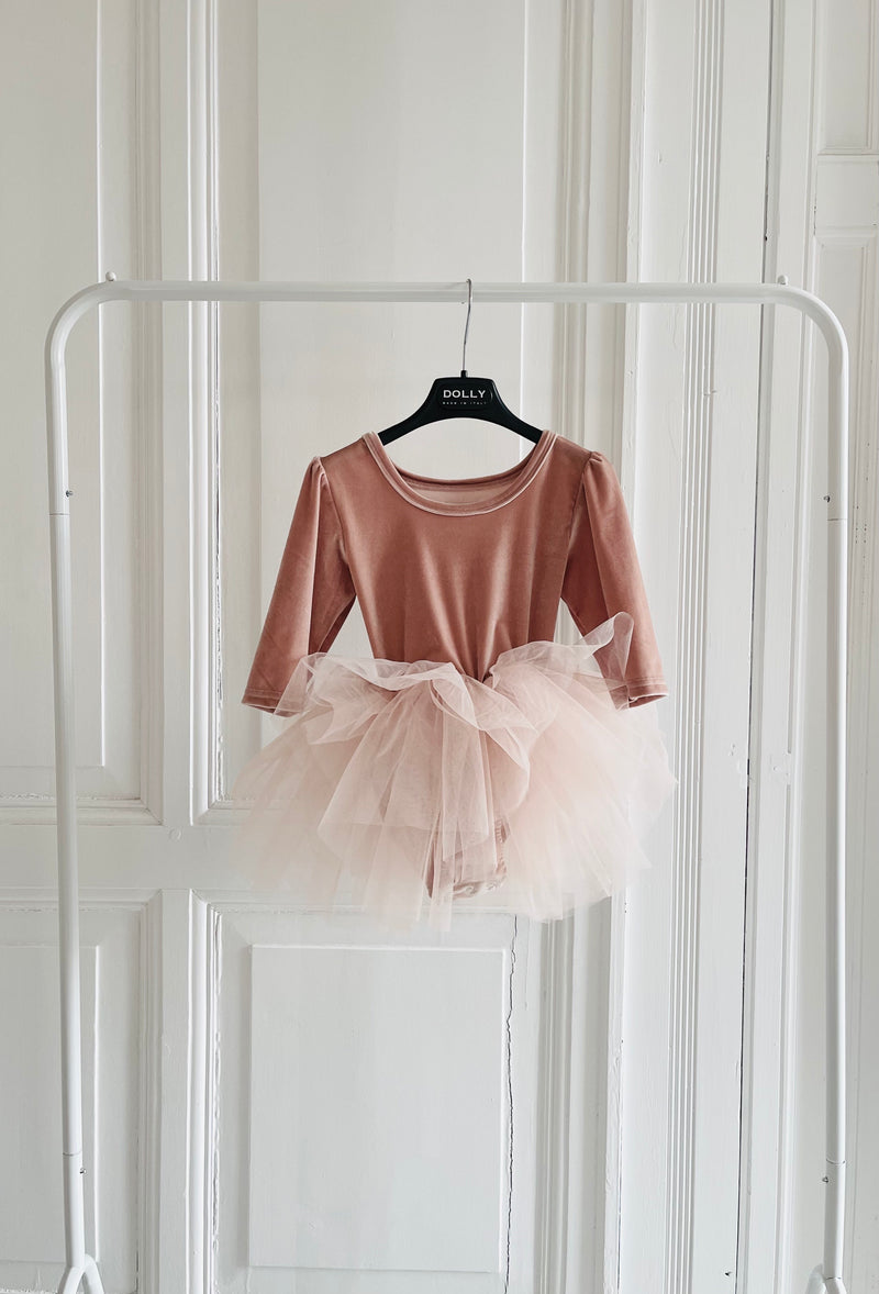 DOLLY UNIVERSE VELVET PLANET TUTU DRESS pink