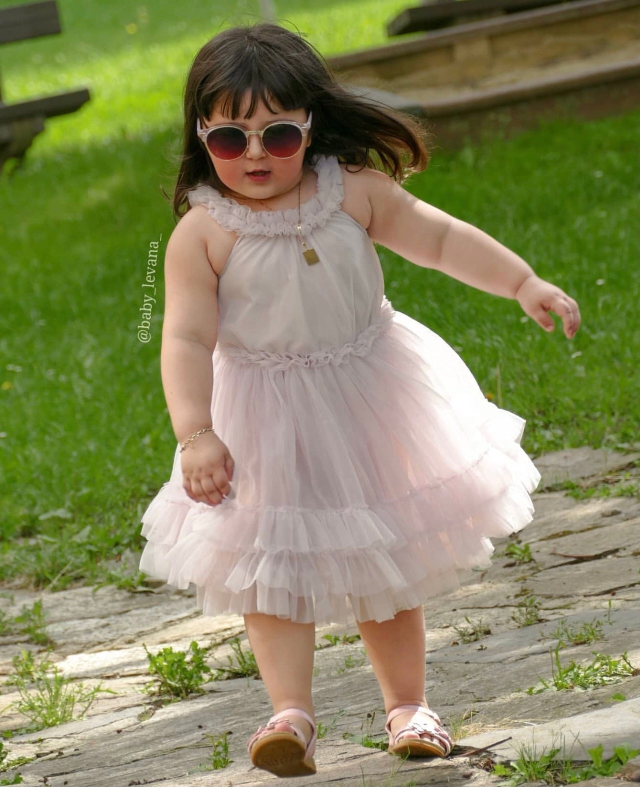 DOLLY by Le Petit Tom ® RUFFLED CHIFFON DANCE DRESS little lavender