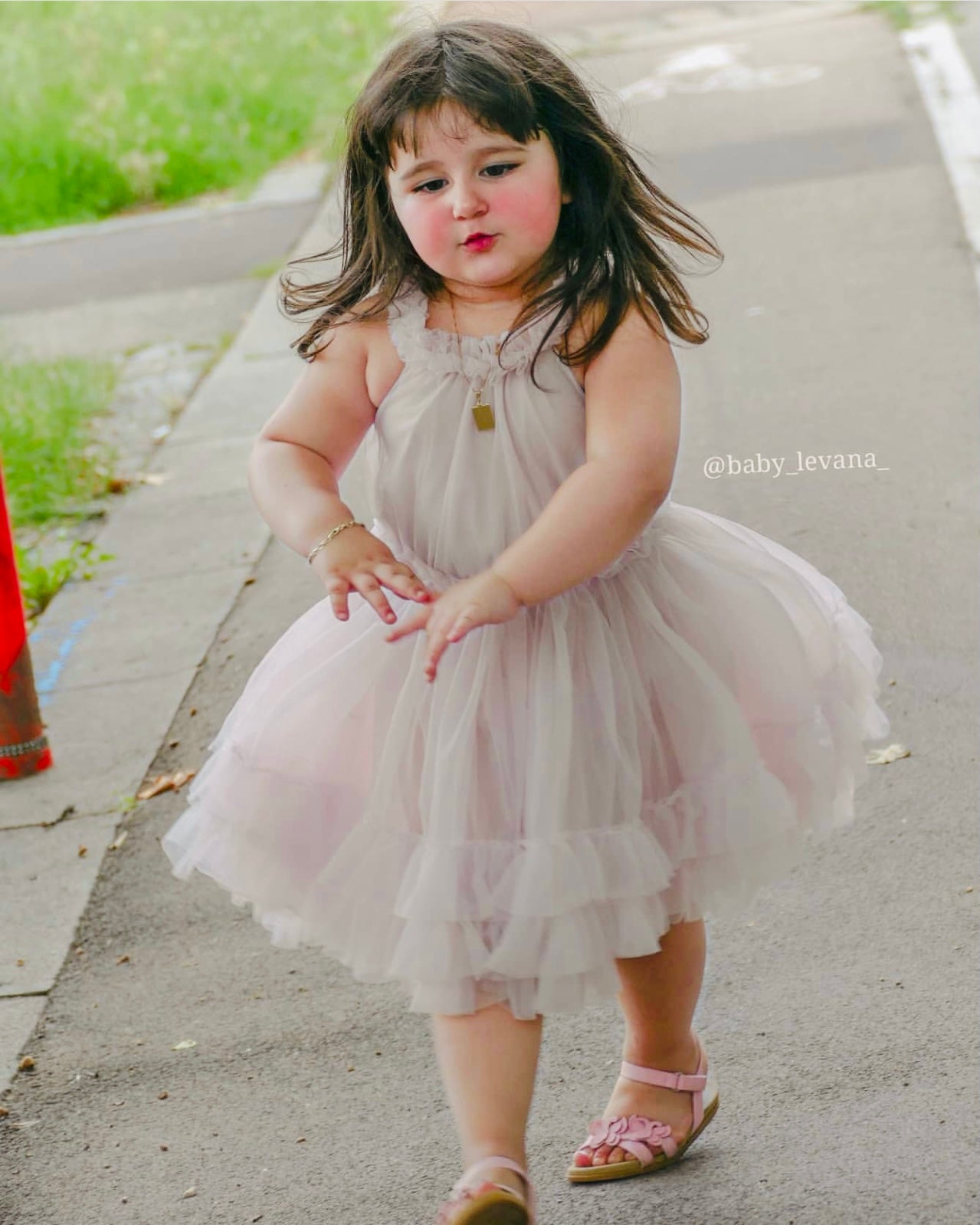 DOLLY by Le Petit Tom ® RUFFLED CHIFFON DANCE DRESS little lavender