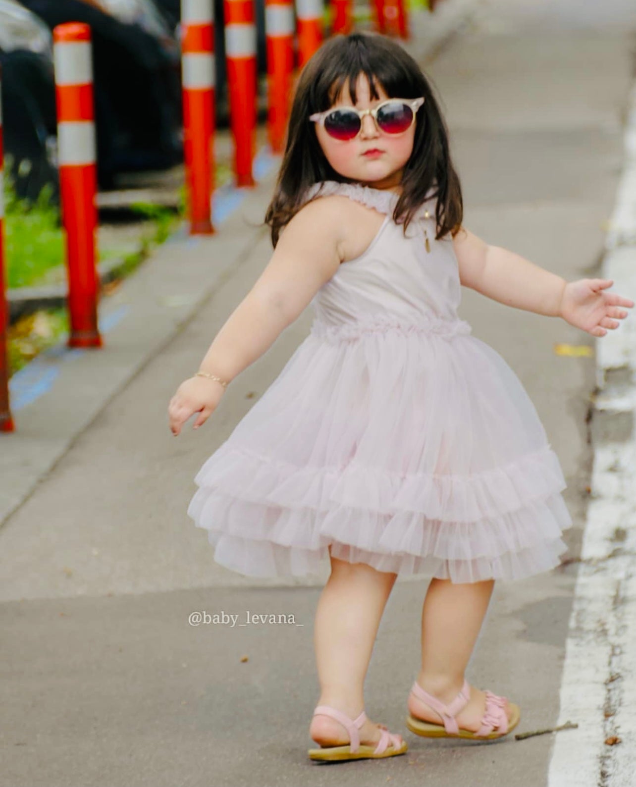 DOLLY by Le Petit Tom ® RUFFLED CHIFFON DANCE DRESS little lavender