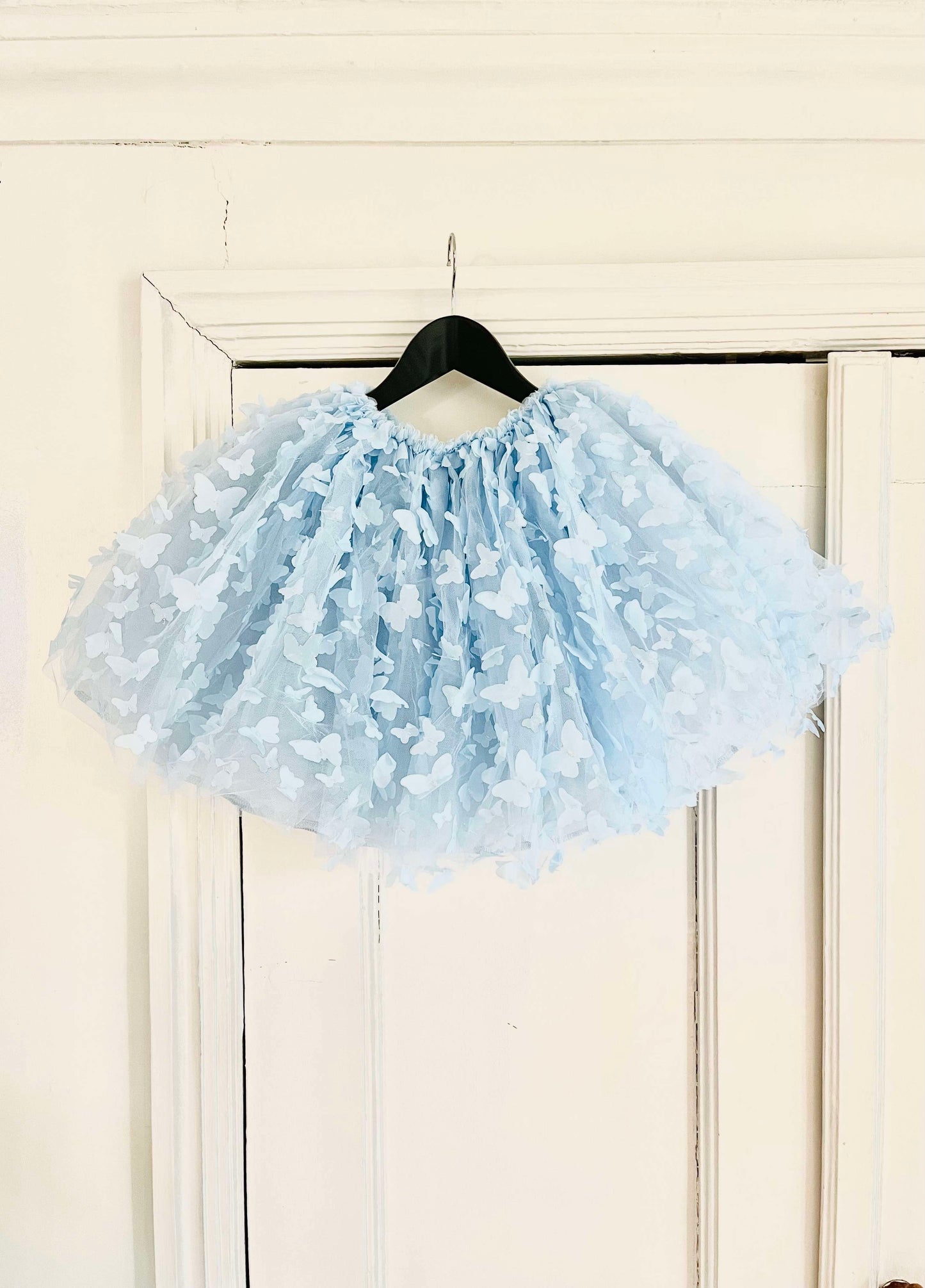 DOLLY by Le Petit Tom ® FALDA DE TUTÚ CON MARIPOSAS POR TODAS PARTES azul claro