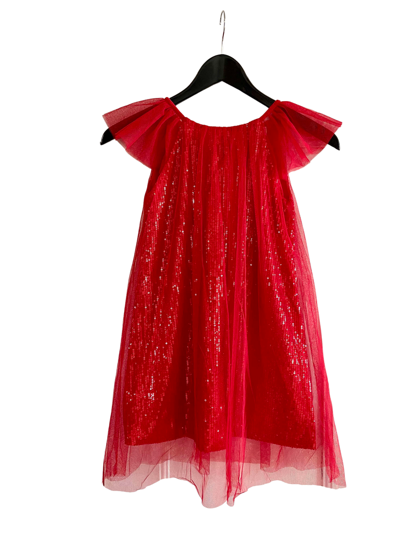DOLLY by Le Petit Tom ® SEQUIN TULLE DRESS red