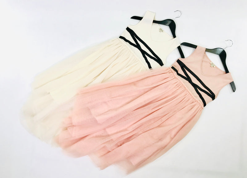 DOLLY GOLIGHTLY BALLERINA LACE UP WAIST DRESS  I ♥COFFEE