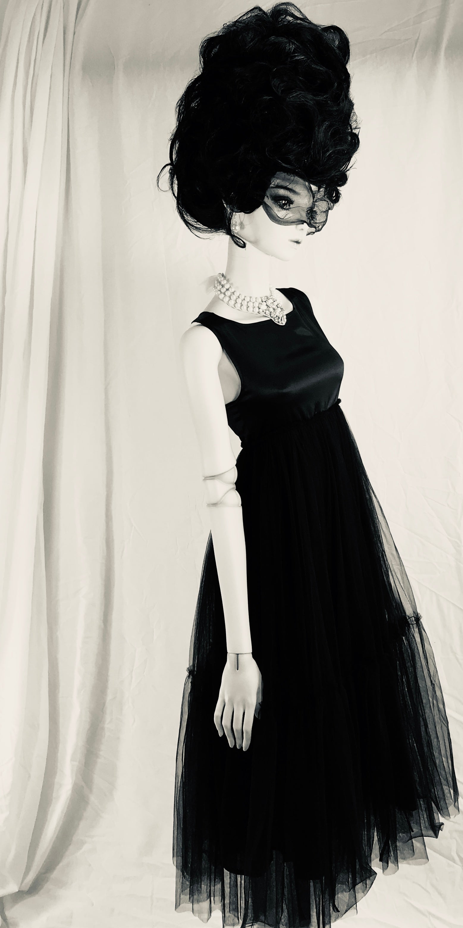 DOLLY GOLIGHTLY Breakfast @ Tiffany's SATIN MAXI TUTU DRESS black