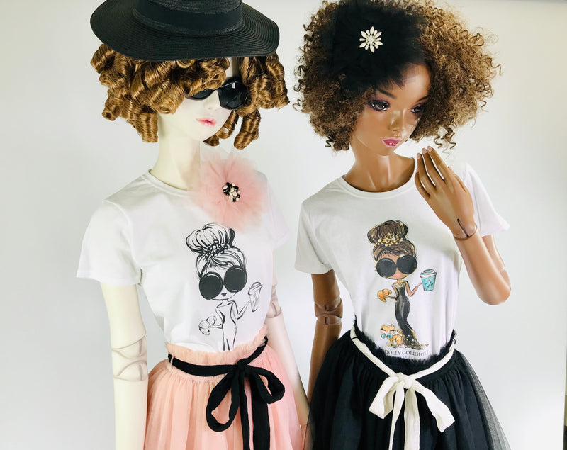 DOLLY GOLIGHTLY TUTU WITH STRING TIE MIDI SKIRT black