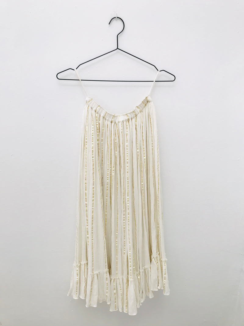 [ OUTLET!] DOLLY by Le Petit Tom ® JEWELER'S CRYSTALS gold stripe maxi skirt