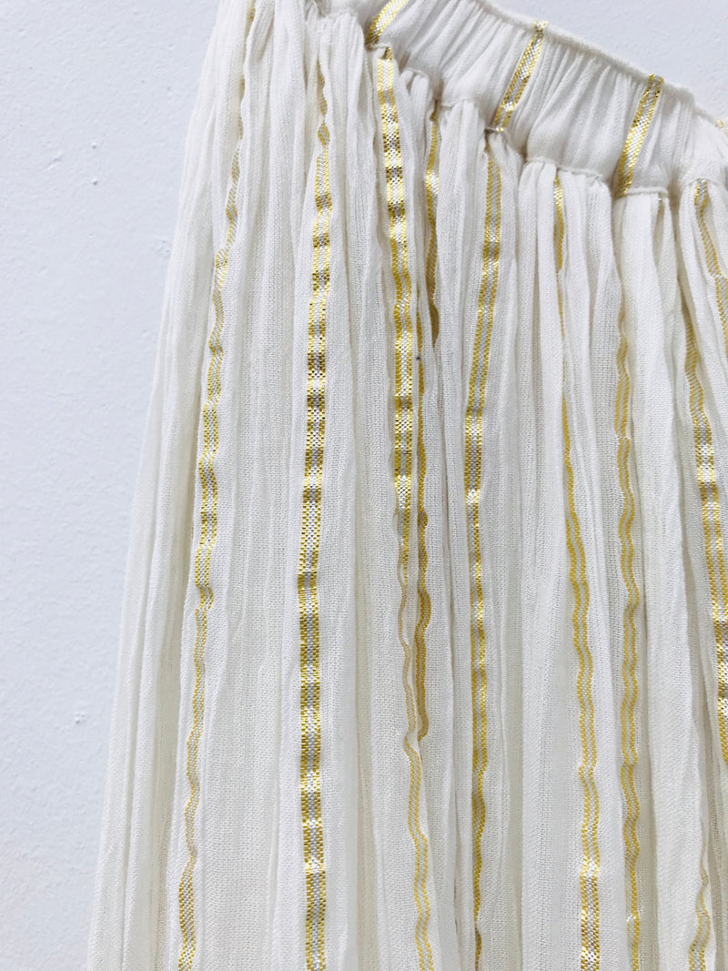 [ OUTLET!] DOLLY by Le Petit Tom ® JEWELER'S CRYSTALS gold stripe maxi skirt